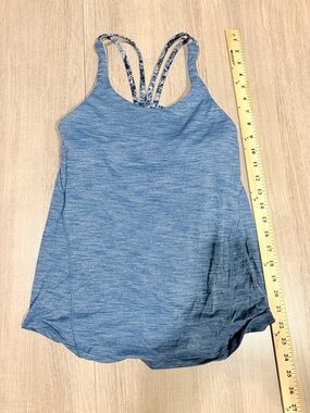 lululemon athletica Blue Heather Strappy Tank Top